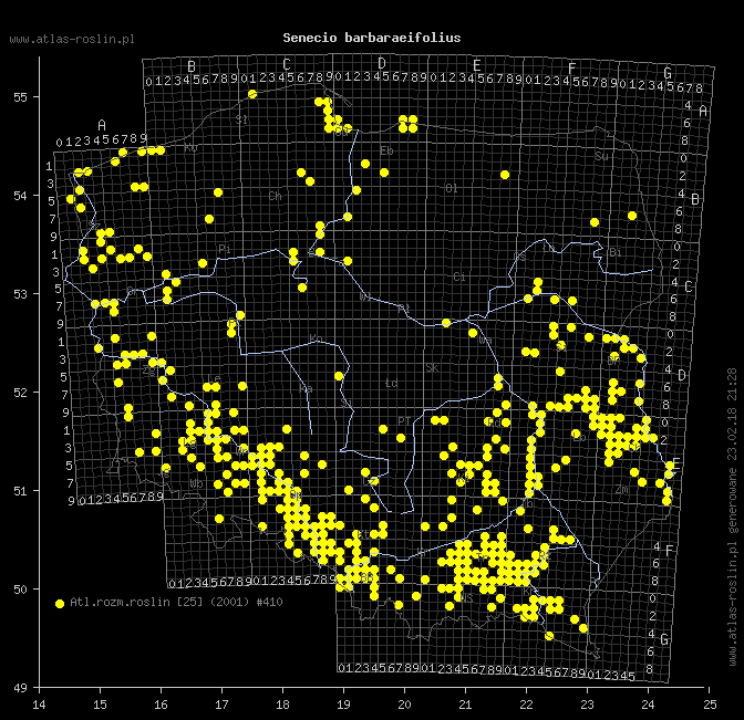 wystepowanie - Senecio barbaraeifolius (starzec gorczycznikowy)