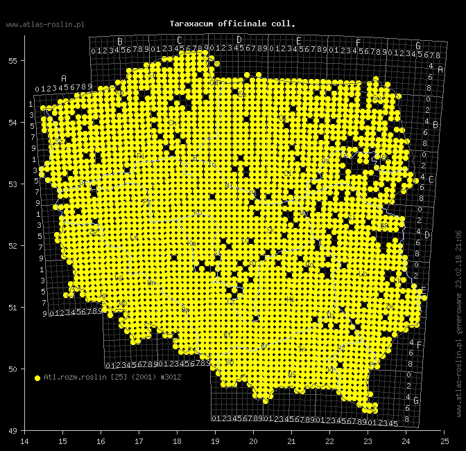 wystepowanie - Taraxacum officinale coll. (mniszek lekarski (coll.))