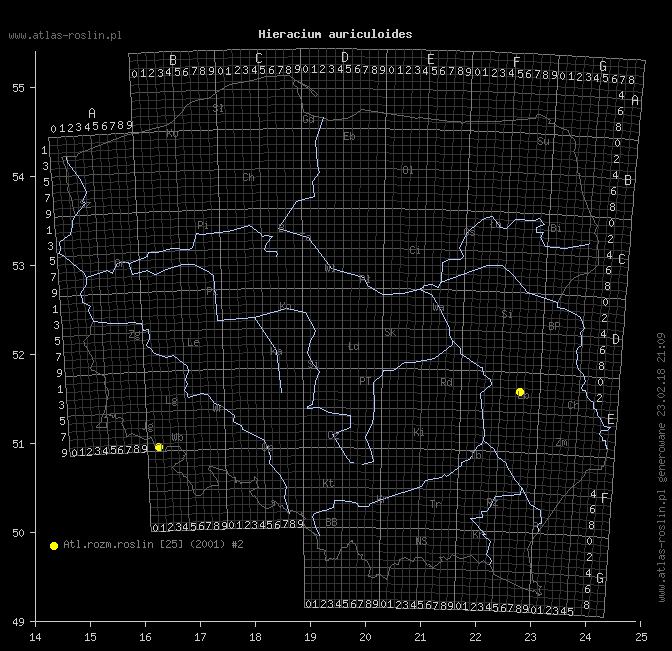wystepowanie - Hieracium auriculoides (jastrzębiec pannoński)