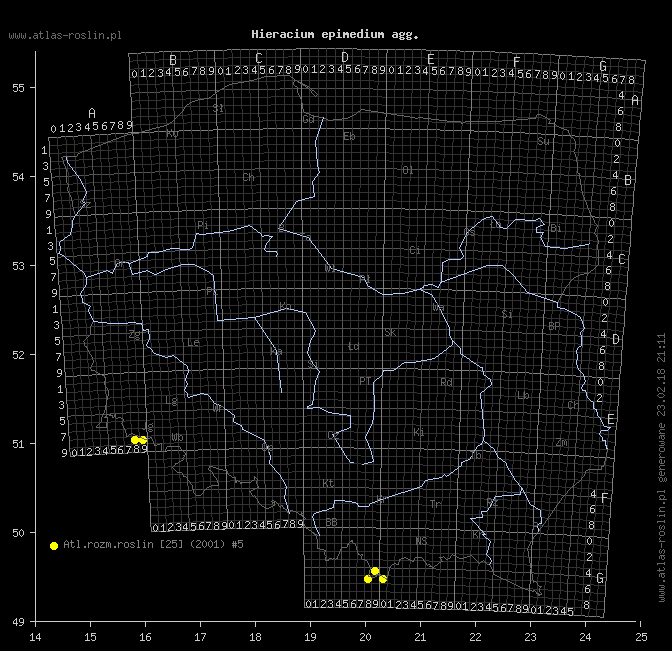 wystepowanie - Hieracium epimedium agg. (jastrzębiec pośredni)