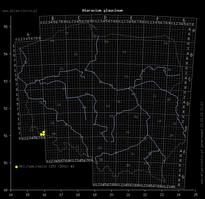 wystepowanie - Hieracium glaucinum (jastrzębiec wczesny)