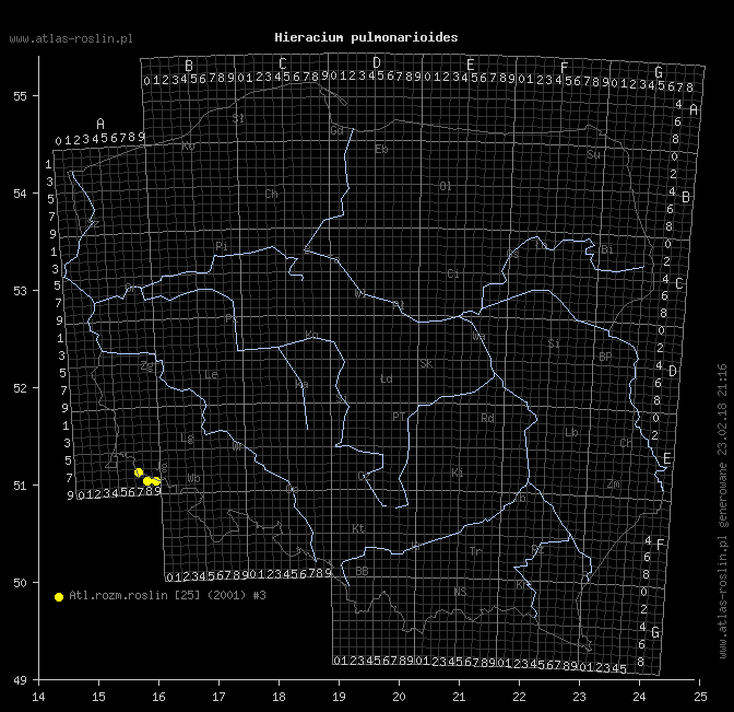 wystepowanie - Hieracium pulmonarioides (jastrzębiec sudecki)