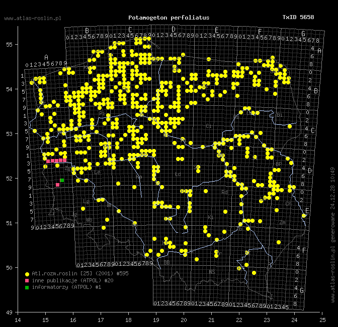 wystepowanie - Potamogeton perfoliatus (rdestnica przeszyta)