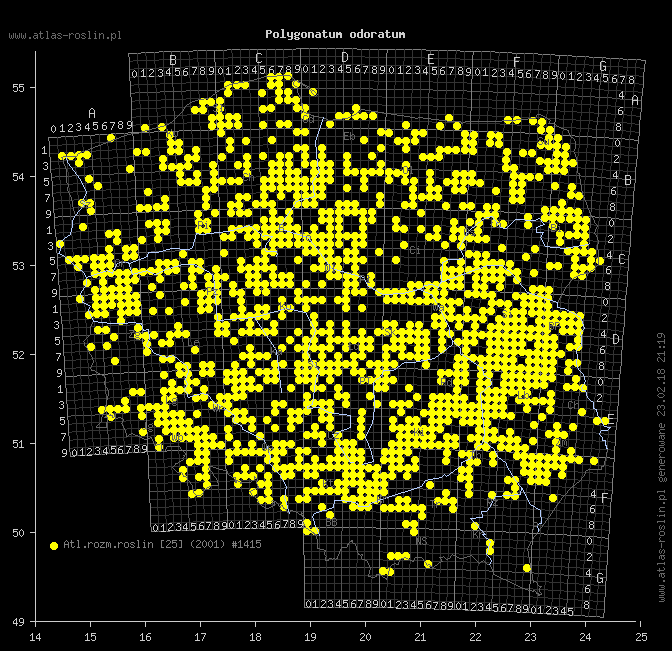 wystepowanie - Polygonatum odoratum (kokoryczka wonna)