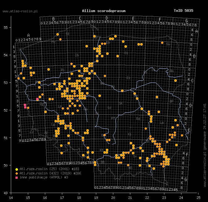 wystepowanie - Allium scorodoprasum (czosnek wężowy)