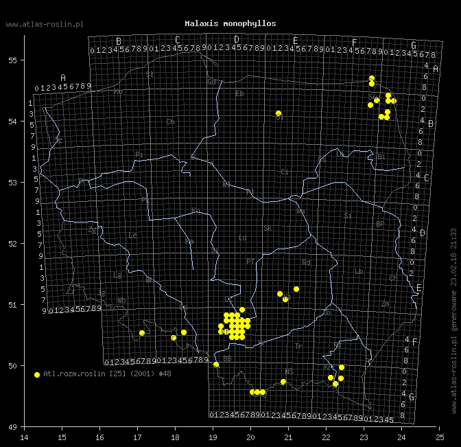 wystepowanie - Malaxis monophyllos (wyblin jednolistny)