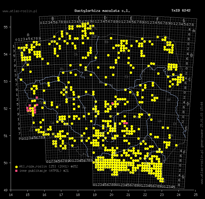 wystepowanie - Dactylorhiza maculata s.l. (kukułka plamista)