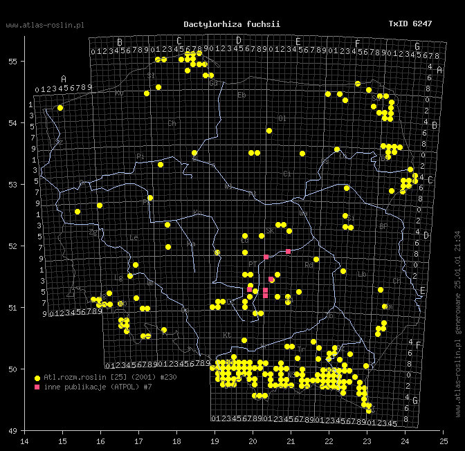 wystepowanie - Dactylorhiza fuchsii (kukułka Fuchsa)