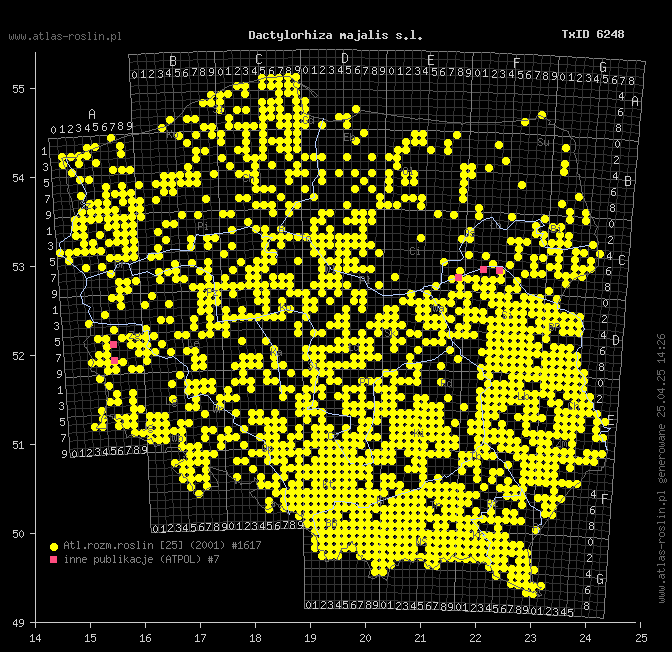 wystepowanie - Dactylorhiza majalis s.l. (kukułka szerokolistna)