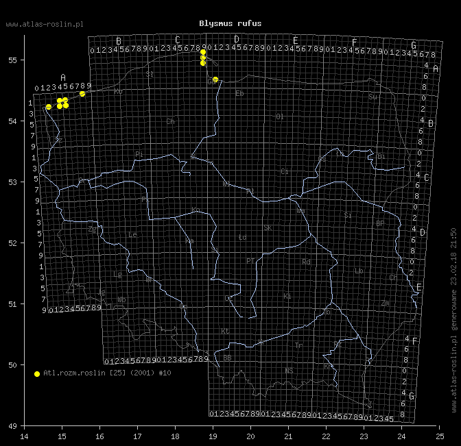 wystepowanie - Blysmus rufus (ostrzew rudy)