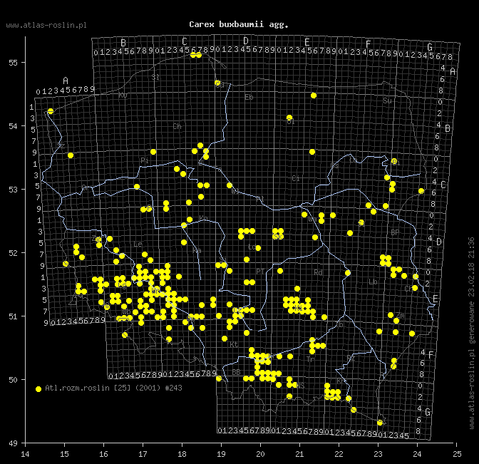 wystepowanie - Carex buxbaumii agg. (turzyca Buxbauma agg.)