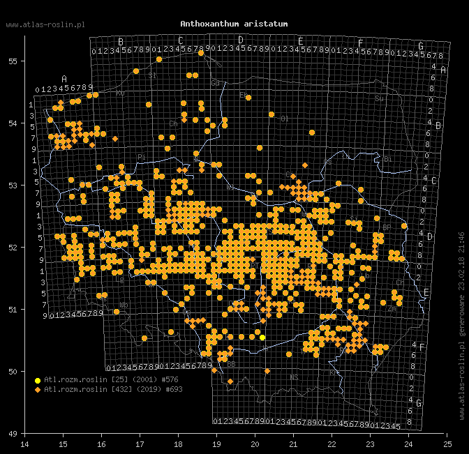 wystepowanie - Anthoxanthum aristatum (tomka oścista)