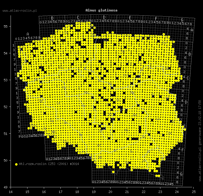 wystepowanie - Alnus glutinosa (olsza czarna)