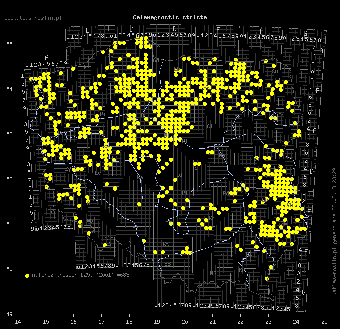 wystepowanie - Calamagrostis stricta (trzcinnik prosty)