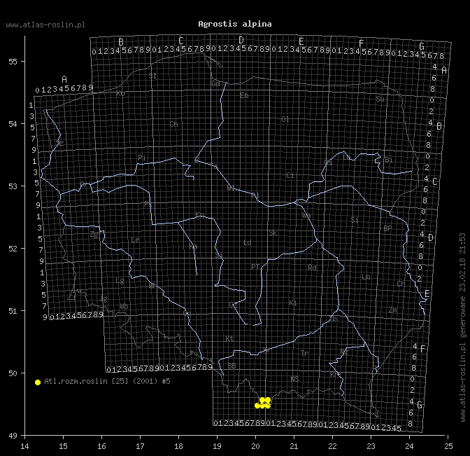 wystepowanie - Agrostis alpina (mietlica alpejska)
