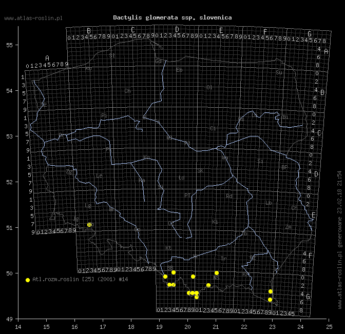 wystepowanie - Dactylis glomerata ssp. slovenica (kupkówka pospolita słowacka)