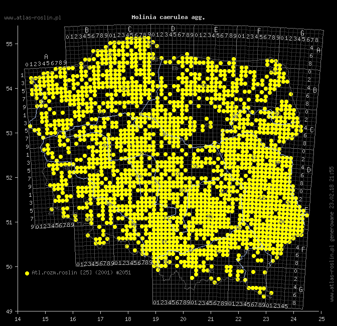 wystepowanie - Molinia caerulea agg. (trzęślica modra agg.)