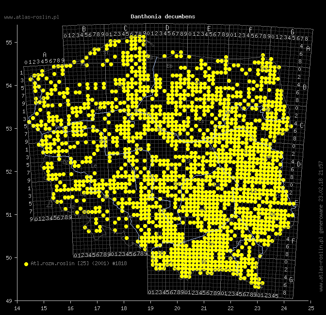 wystepowanie - Danthonia decumbens (izgrzyca przyziemna)