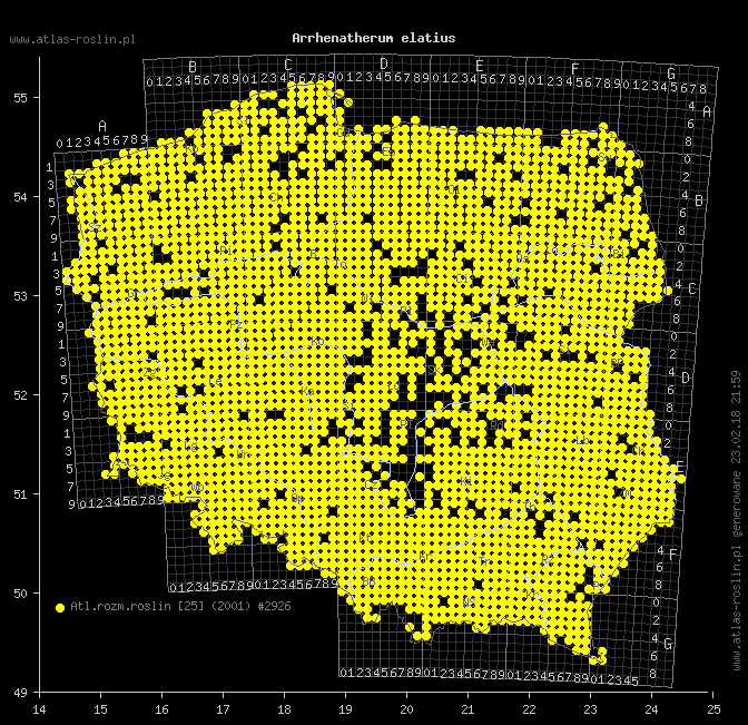 wystepowanie - Arrhenatherum elatius (rajgras wyniosły)