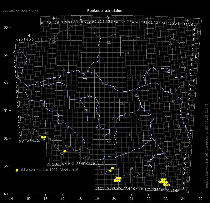 wystepowanie - Festuca airoides (kostrzewa niska)