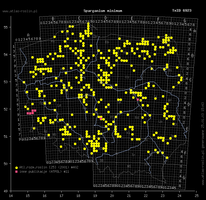 wystepowanie - Sparganium minimum (jeżogłówka najmniejsza)