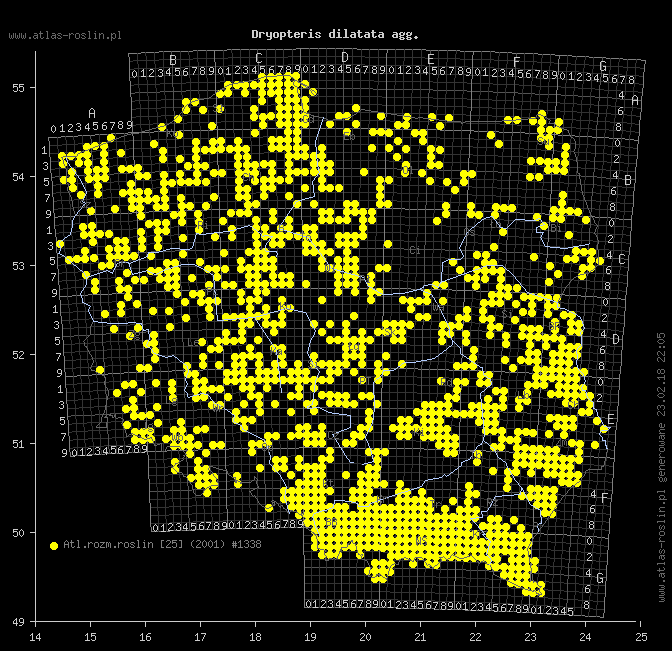 wystepowanie - Dryopteris dilatata agg. (nerecznica szerokolistna (agg.))