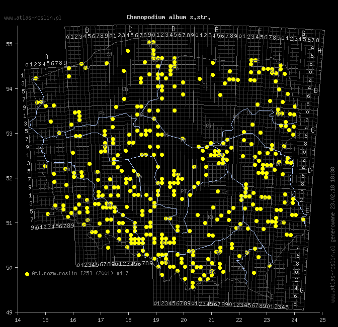wystepowanie - Chenopodium album s.str. (komosa biała (s.str.))